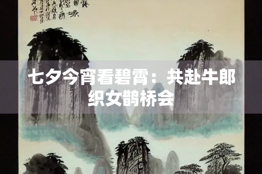 七夕今宵看碧霄：共赴牛郎织女鹊桥会