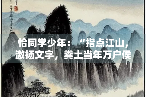 恰同学少年：“指点江山，激扬文字，粪土当年万户侯”