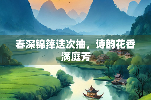 春深锦箨迭次抽，诗韵花香满庭芳