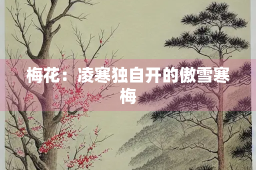梅花：凌寒独自开的傲雪寒梅