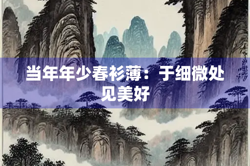 当年年少春衫薄：于细微处见美好