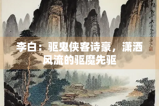李白：驱鬼侠客诗豪，潇洒风流的驱魔先驱