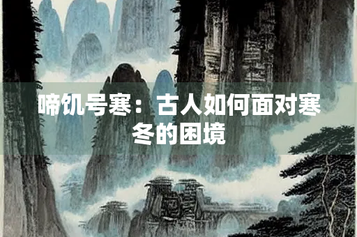 啼饥号寒：古人如何面对寒冬的困境