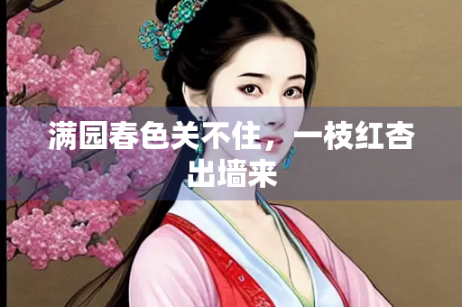 满园春色关不住，一枝红杏出墙来