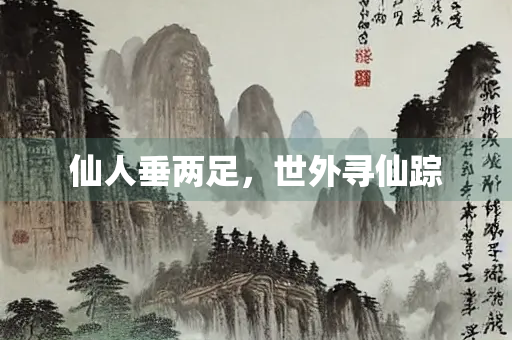仙人垂两足，世外寻仙踪