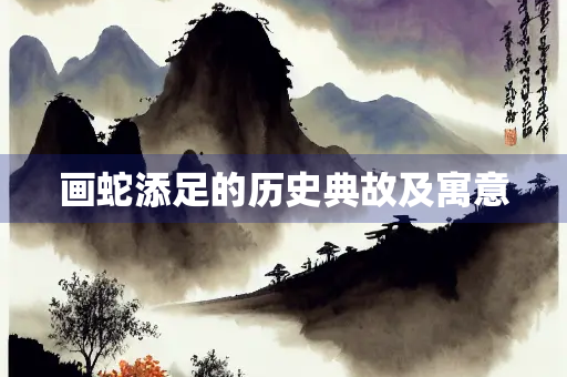 画蛇添足的历史典故及寓意