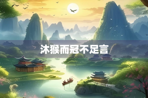 沐猴而冠不足言