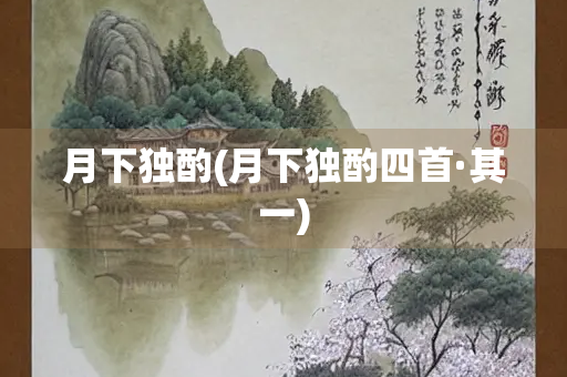 月下独酌(月下独酌四首·其一)