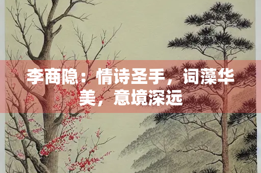 李商隐：情诗圣手，词藻华美，意境深远