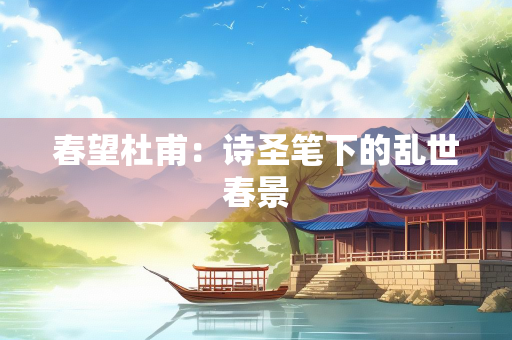 春望杜甫：诗圣笔下的乱世春景
