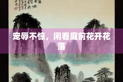 宠辱不惊，闲看庭前花开花落
