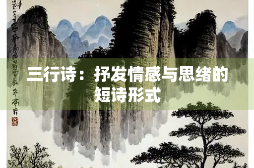 三行诗：抒发情感与思绪的短诗形式