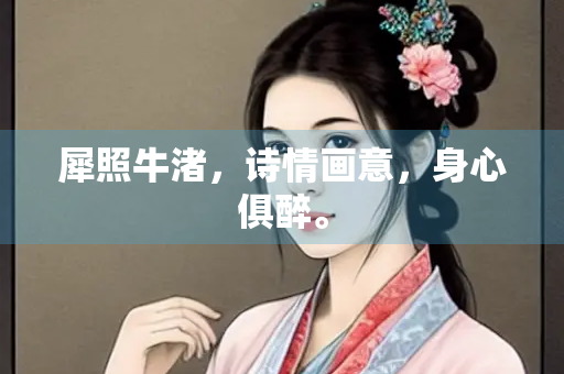 犀照牛渚，诗情画意，身心俱醉。