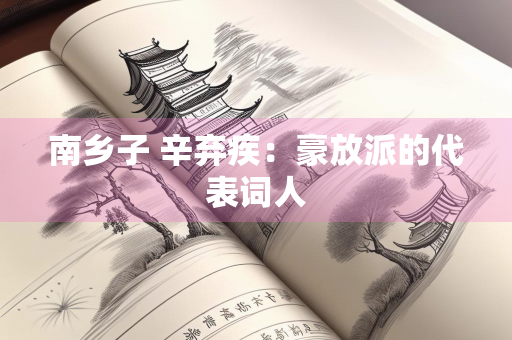 南乡子 辛弃疾：豪放派的代表词人