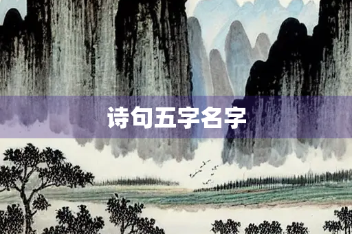 诗句五字名字
