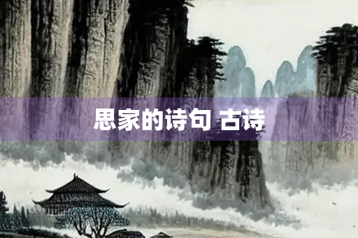 思家的诗句 古诗