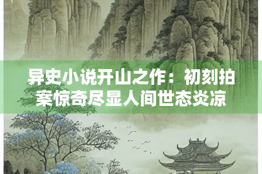 异史小说开山之作：初刻拍案惊奇尽显人间世态炎凉