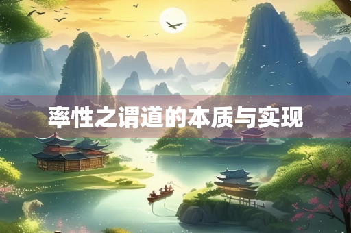 率性之谓道的本质与实现