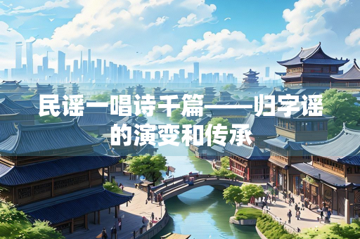 民谣一唱诗千篇——归字谣的演变和传承