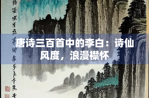 唐诗三百首中的李白：诗仙风度，浪漫襟怀
