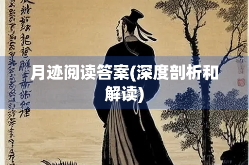 月迹阅读答案(深度剖析和解读)