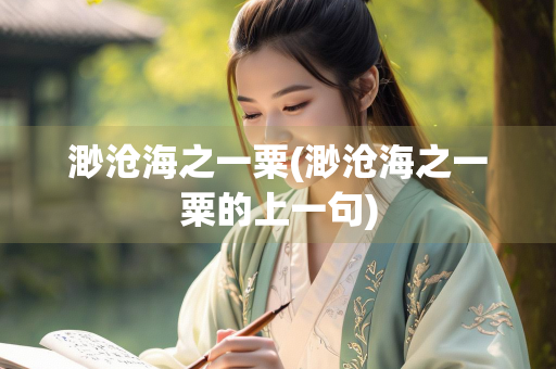 渺沧海之一粟(渺沧海之一粟的上一句)
