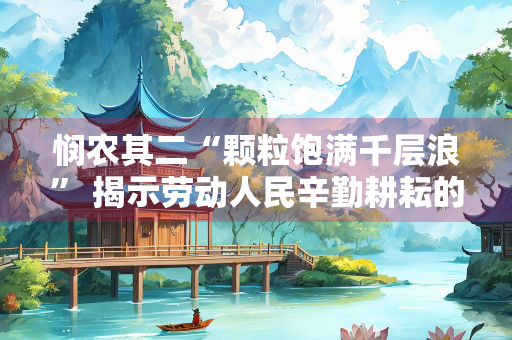 悯农其二“颗粒饱满千层浪” 揭示劳动人民辛勤耕耘的成果