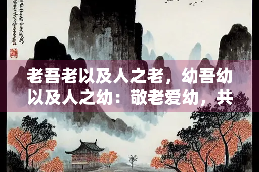 老吾老以及人之老，幼吾幼以及人之幼：敬老爱幼，共建和谐社会