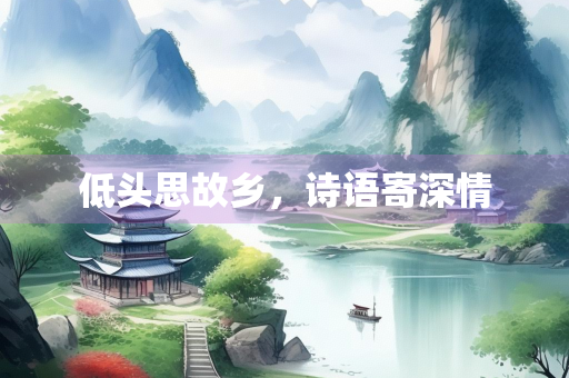 低头思故乡，诗语寄深情