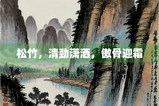 松竹，清劲潇洒，傲骨迎霜