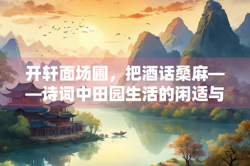 开轩面场圃，把酒话桑麻——诗词中田园生活的闲适与美好