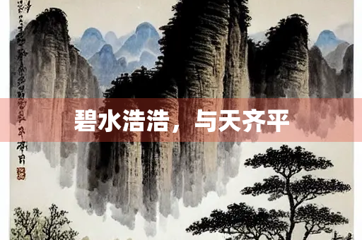 碧水浩浩，与天齐平