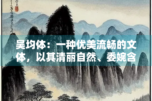 吴均体：一种优美流畅的文体，以其清丽自然、委婉含蓄的风格独树一帜