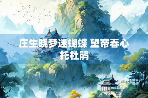 庄生晓梦迷蝴蝶 望帝春心托杜鹃