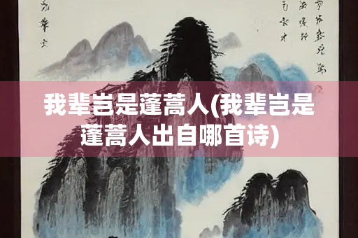 我辈岂是蓬蒿人(我辈岂是蓬蒿人出自哪首诗)