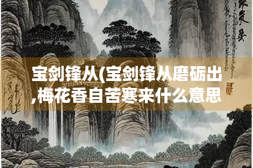 宝剑锋从(宝剑锋从磨砺出,梅花香自苦寒来什么意思)