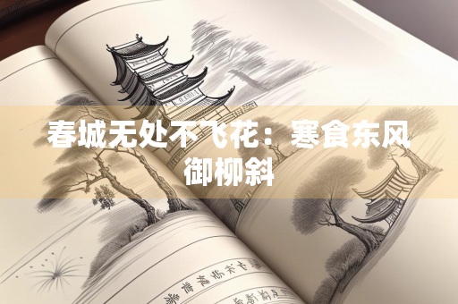 春城无处不飞花：寒食东风御柳斜