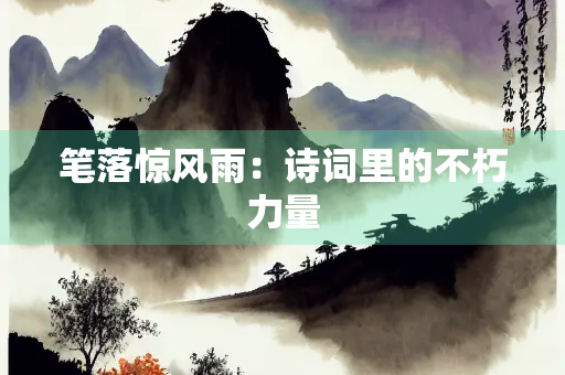 笔落惊风雨：诗词里的不朽力量