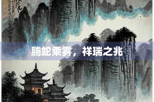 腾蛇乘雾，祥瑞之兆