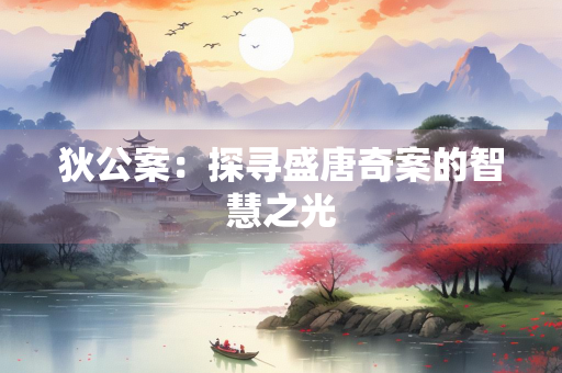 狄公案：探寻盛唐奇案的智慧之光