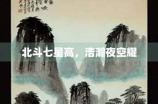北斗七星高，浩瀚夜空耀
