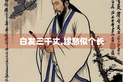 白发三千丈,缘愁似个长
