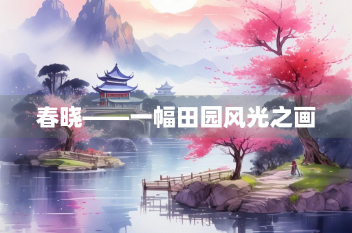 春晓——一幅田园风光之画