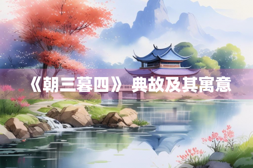 《朝三暮四》 典故及其寓意
