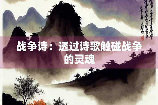战争诗：透过诗歌触碰战争的灵魂