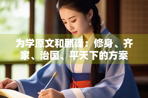 为学原文和翻译：修身、齐家、治国、平天下的方案