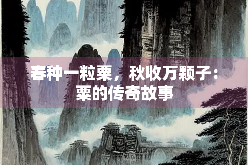 春种一粒粟，秋收万颗子：粟的传奇故事