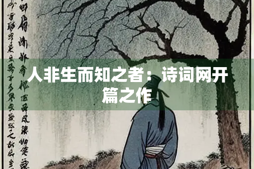 人非生而知之者：诗词网开篇之作