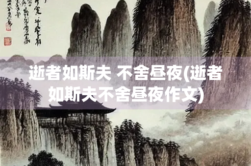 逝者如斯夫 不舍昼夜(逝者如斯夫不舍昼夜作文)