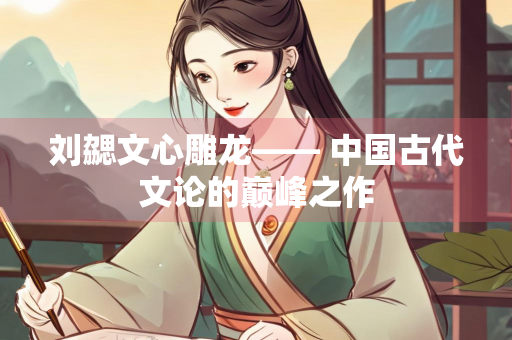 刘勰文心雕龙—— 中国古代文论的巅峰之作